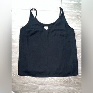 Black Flowy Tank Top Blouse